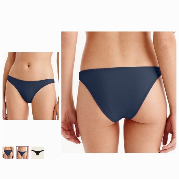 J. Crew Women's 1989 High-leg Bikini Bottom (Black) - Picture 5 of 6